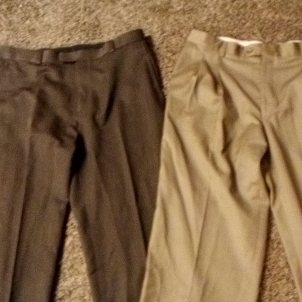 2 Dress Slacks 38 x 30x Small Imperfection in One